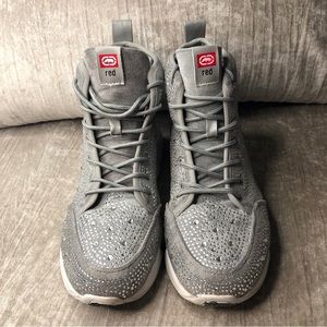 Ecko red blinged out high top sneaker lace up boot gray size 10